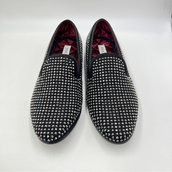 Steve Madden Men\'s CAVIARR Studded‎ Black Slip On Loafers Dress Shoes Size 9 NEW main image 12